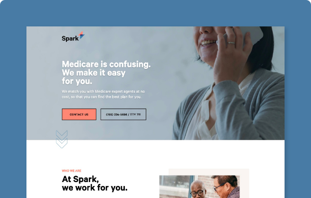 Spark Advisors Landing Page